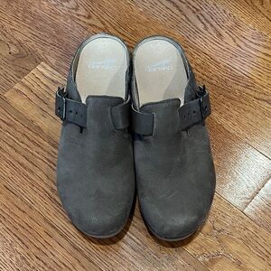 Dansko Suede Clogs with Buckle